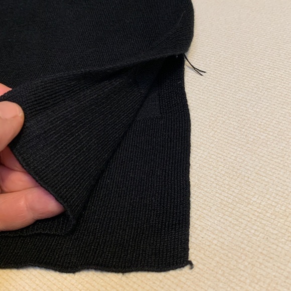 Arizona Women's Black Cardigan with White Stripes - Picture 7 of 7